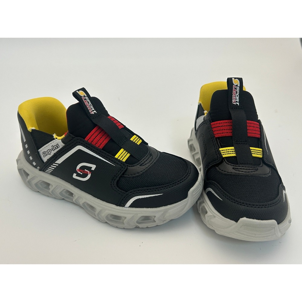 Skechers S Sport Kaleb‎ Boys 12 Light Up Hands Free Step Ins Slip On Sneakers